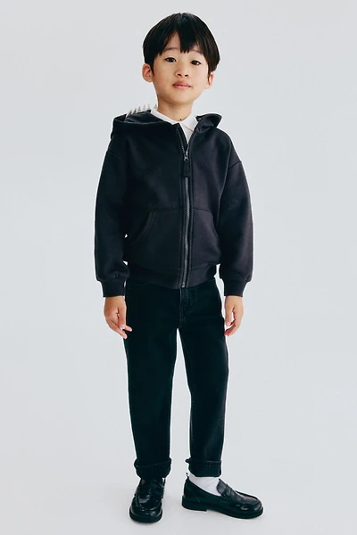 Veste à capuchon glissière avec applications