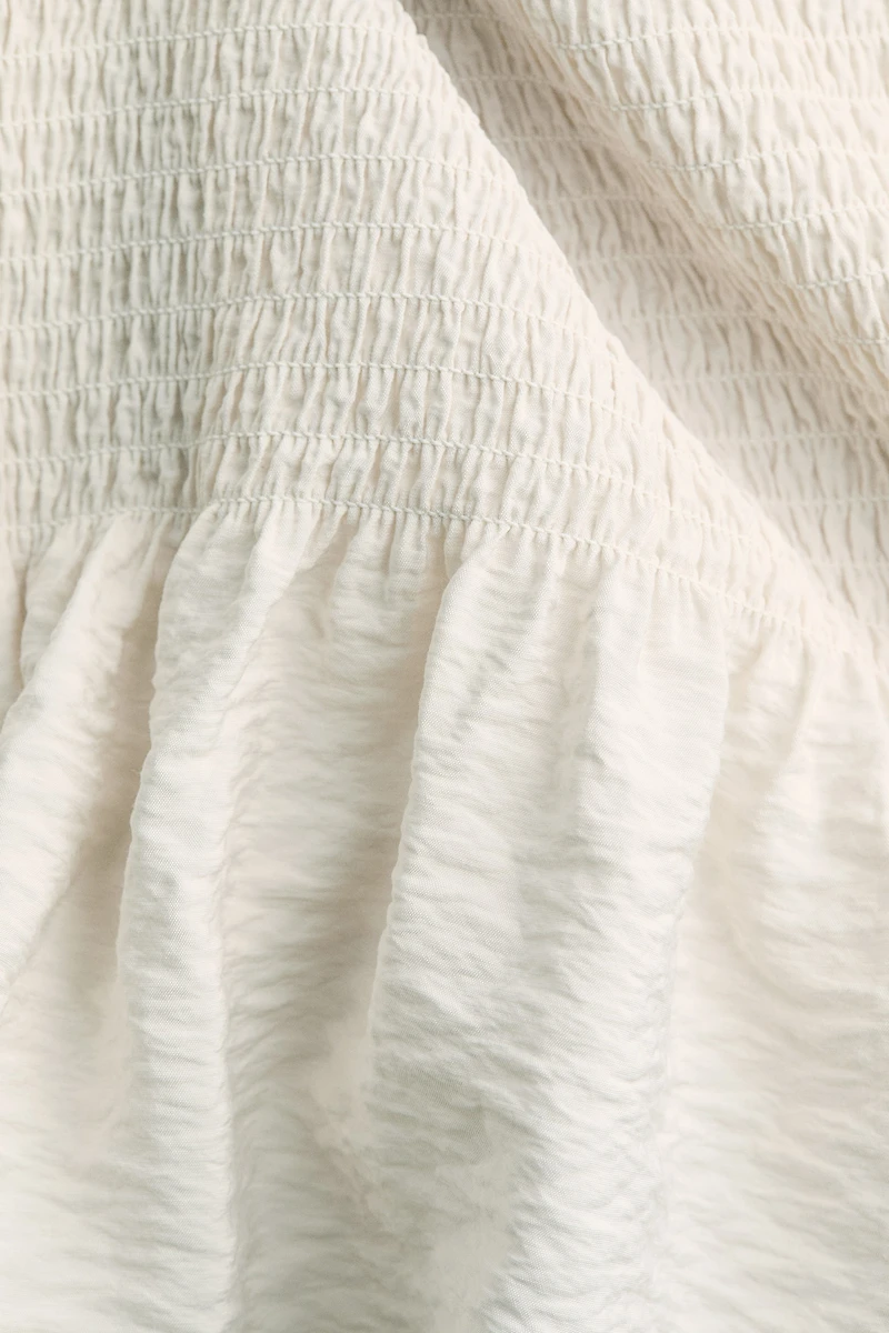 Flounced crêpe dress