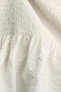 Flounced crêpe dress