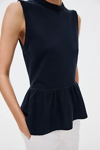 MAMA Fine-Knit Peplum Top