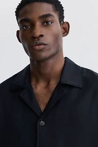 Chemise décontractée à col cubain