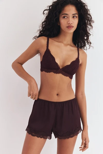 Soutien-gorge souple et coussiné en dentelle