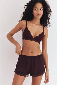 Soutien-gorge souple et coussiné en dentelle
