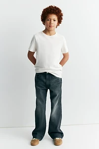 Loose-Fit Bootcut Leg Jeans