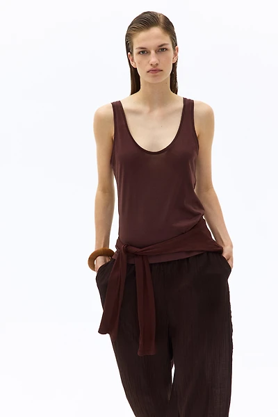Camisole en soie mélangée