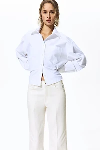 Pantalon coupe bottillon en toile de coton