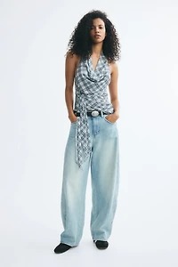 Tie-Detail Halterneck Top