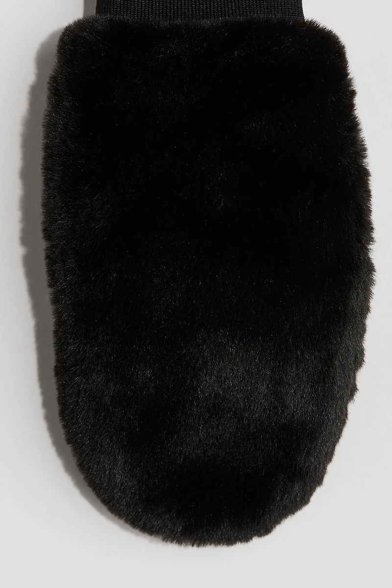 Warm-Lined Fluffy Mittens