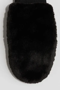 Warm-Lined Fluffy Mittens