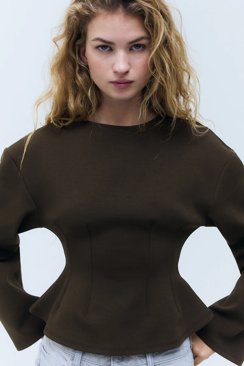 Fitted-Waist Interlock Top