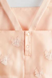 Appliquéd organza dress