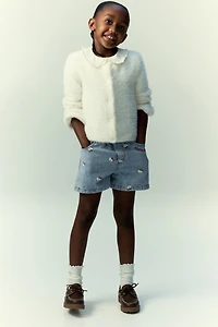 Loose-Fit Denim Shorts