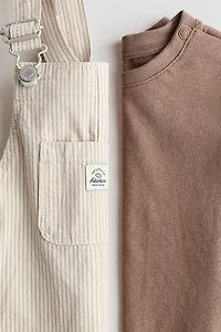 2-Piece Overall Shorts and T-Shirt Set