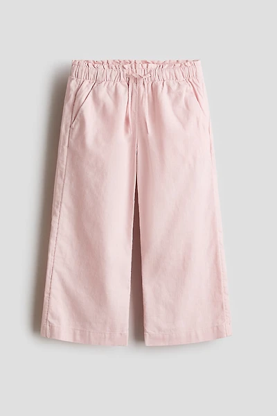 Linen-Blend Drawstring Pants