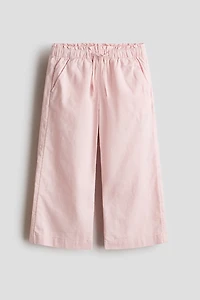 Linen-Blend Drawstring Pants