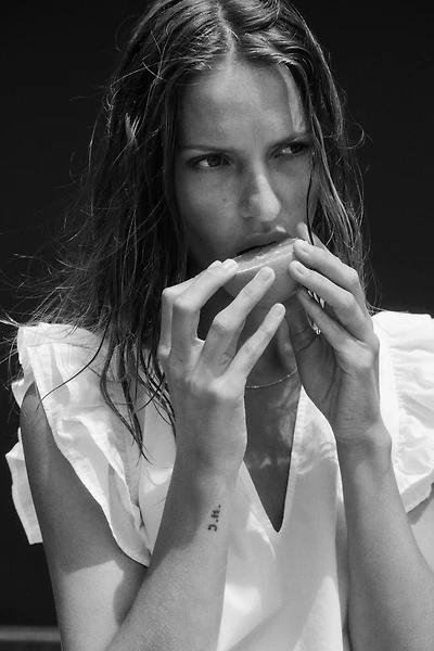Blouse à volants