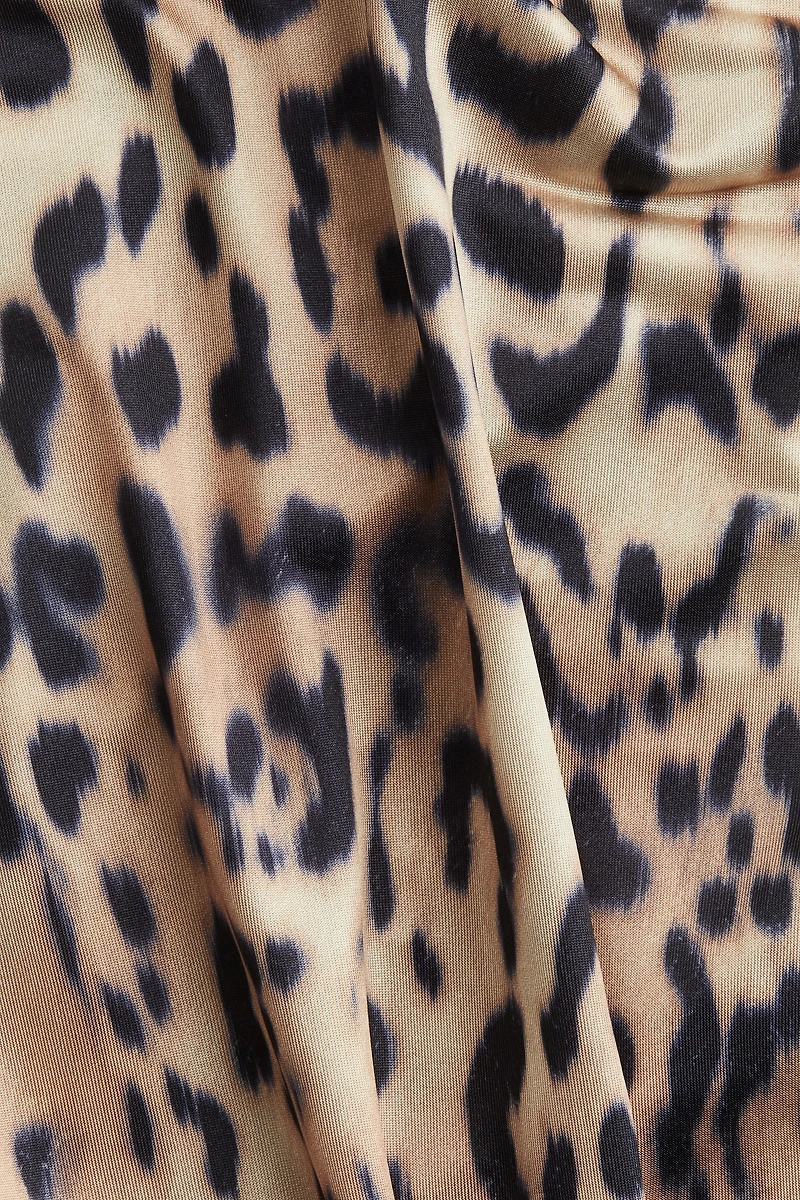 Mock Turtleneck Jersey Top