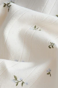 Pointelle-Knit Baby Blanket