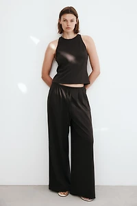 Pantalon plissé avec cordon de serrage