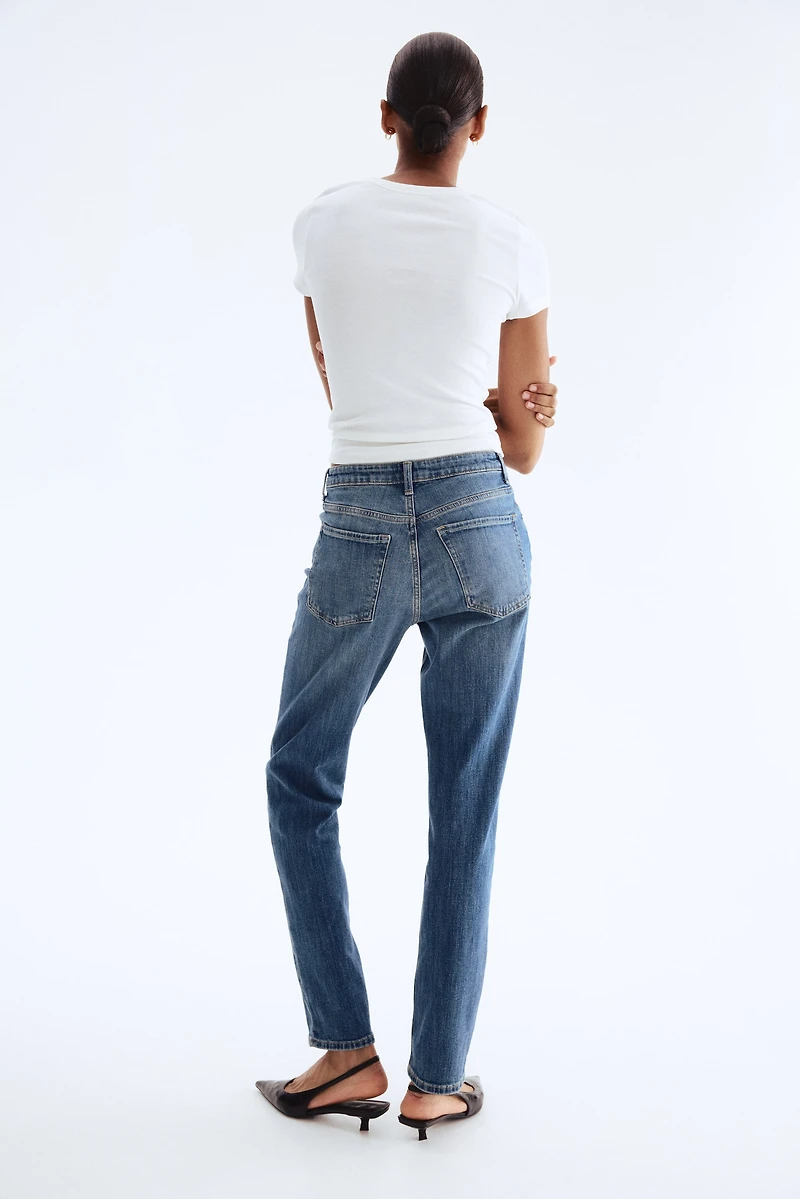 Slim High-Rise Straight-Leg Jeans