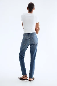 Slim High-Rise Straight-Leg Jeans