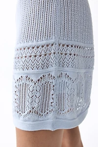 Robe avec détail en tricot pointelle