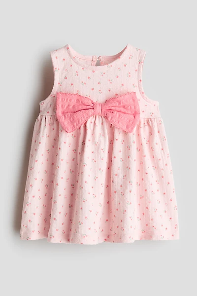 Bow-Detail Cotton Dress