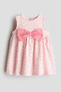 Bow-Detail Cotton Dress