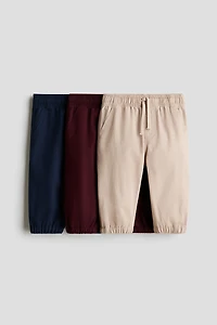 3-Pack Cotton Twill Joggers
