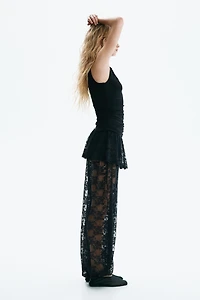 Lace Pants with Layered Skirt