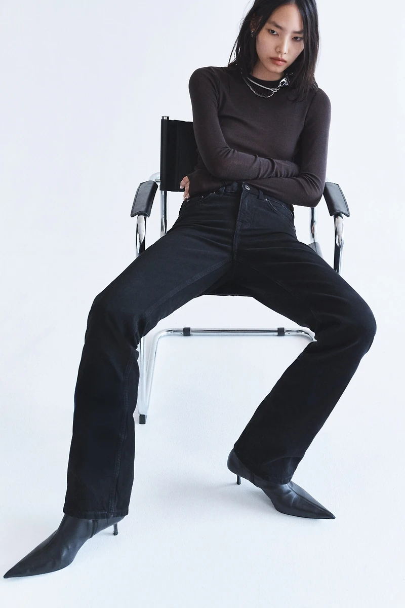 Jean à jambes droites