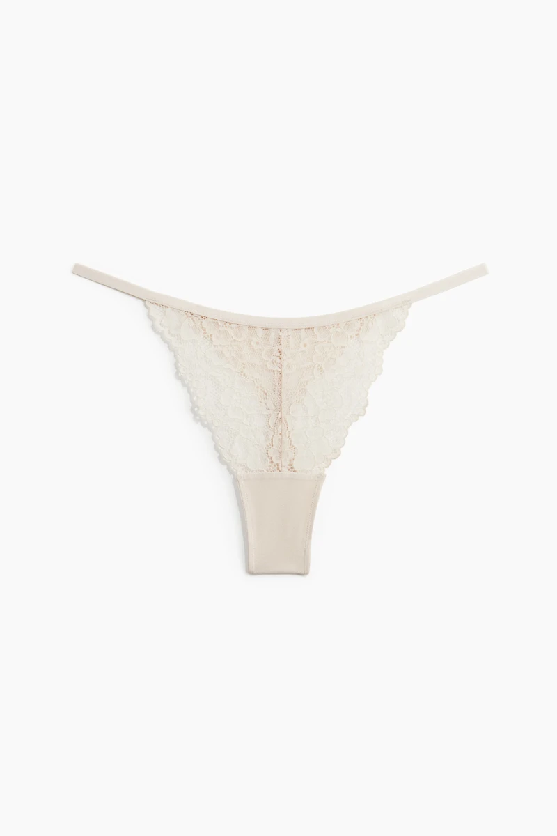 Lot de 3 culottes ficelles Tanga en dentelle