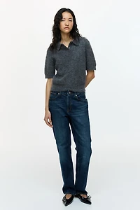 Alpaca-Blend Polo Shirt