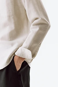 Chemise décontractée en lin mélangé