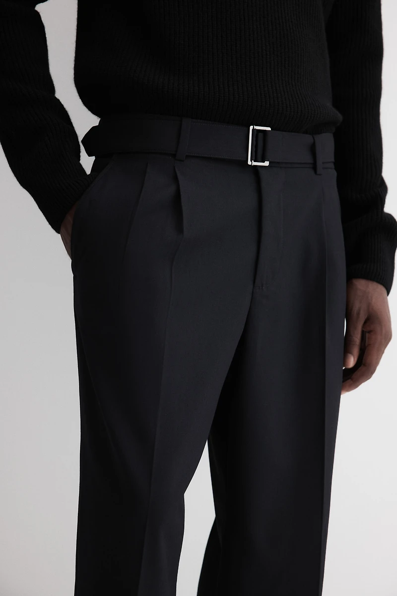 Relaxed-Fit Belted Pants