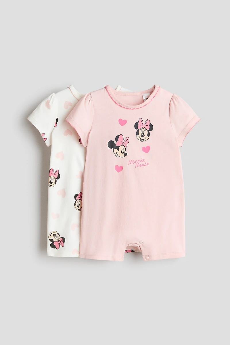 2-Pack Printed Short Pajama Jumpsuits