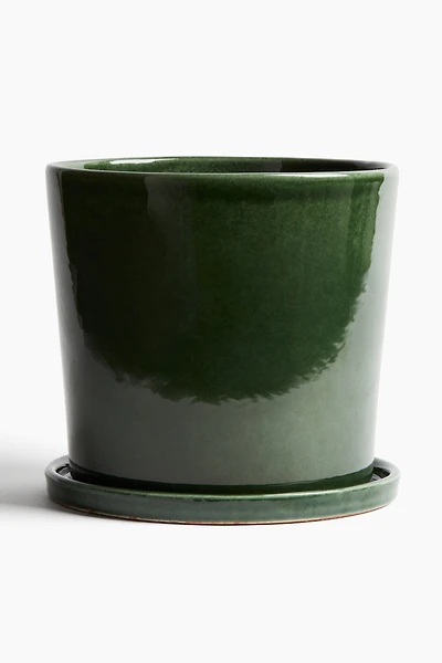 Large Plant Pot and Saucer