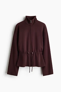 Drawstring-Detail Sweatshirt Jacket