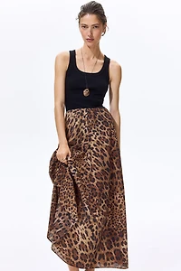 Jupe maxi en satin
