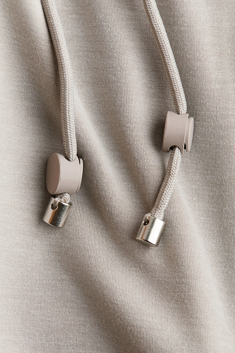 Drawstring-Detail Sweatshirt Jacket