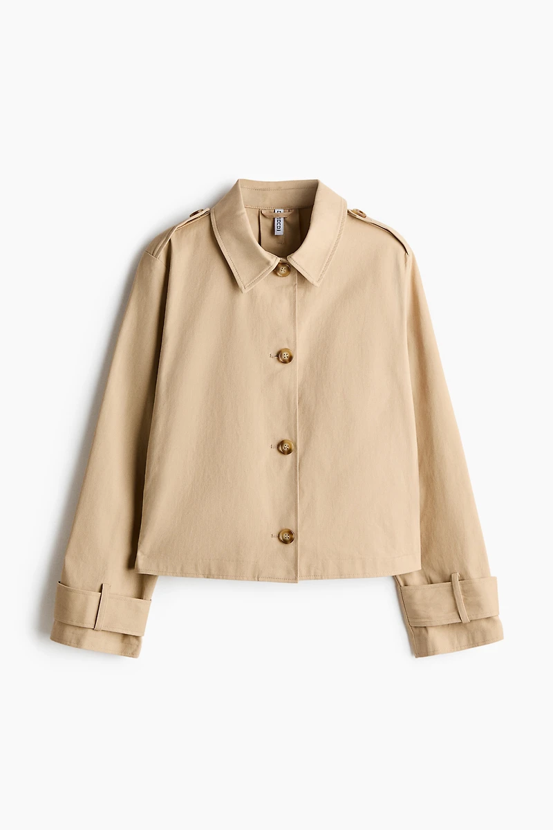 Trench-Look Cotton Jacket