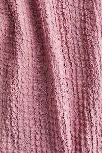 Crinkled Top with Overlocked Trim