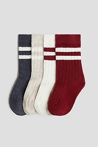 4-Pack Rib-Knit Socks