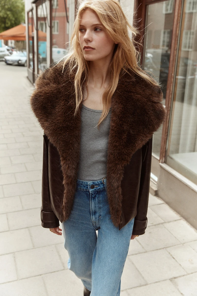 Biker Jacket with Collar