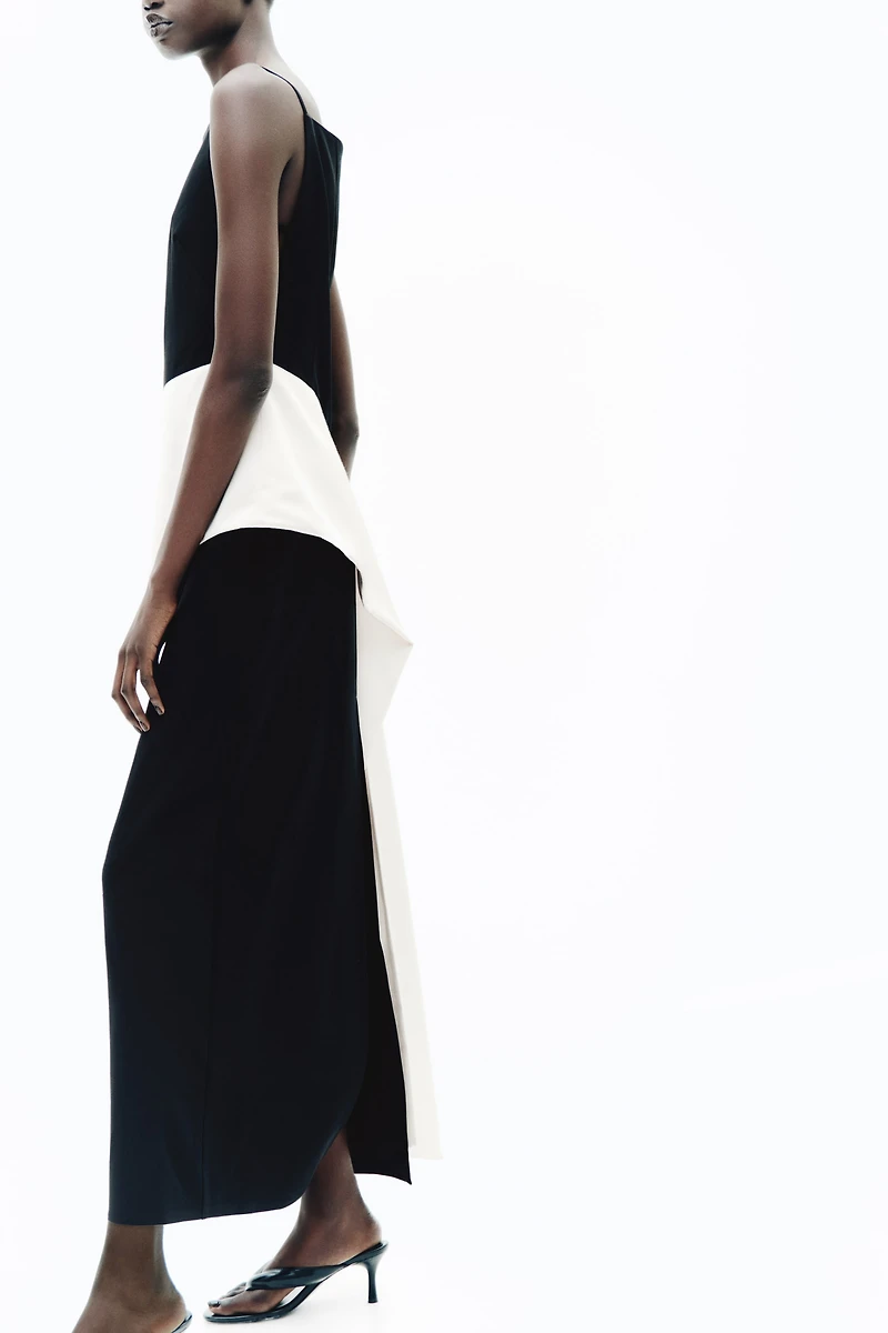 Panel-Detail Strappy Dress