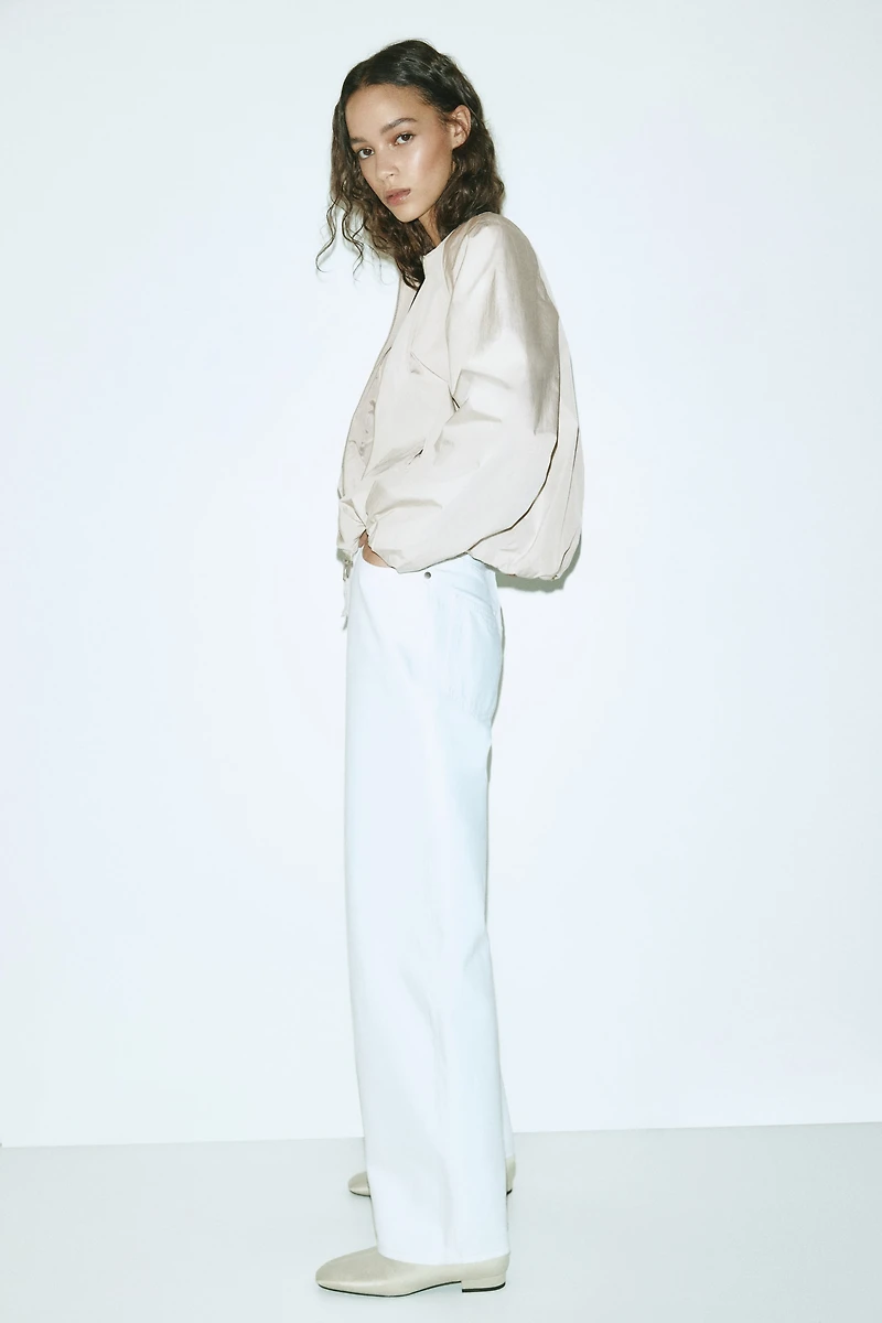 Bubble-Hem Bomber Jacket