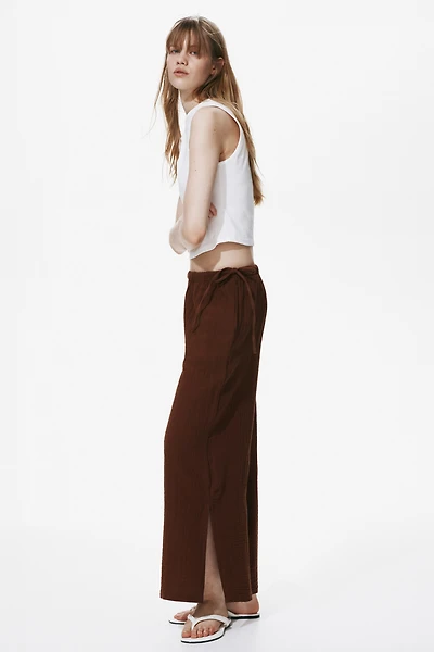 Drawstring-Detail Muslin Pants