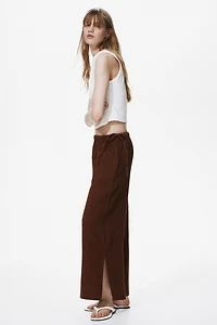 Drawstring-Detail Muslin Pants