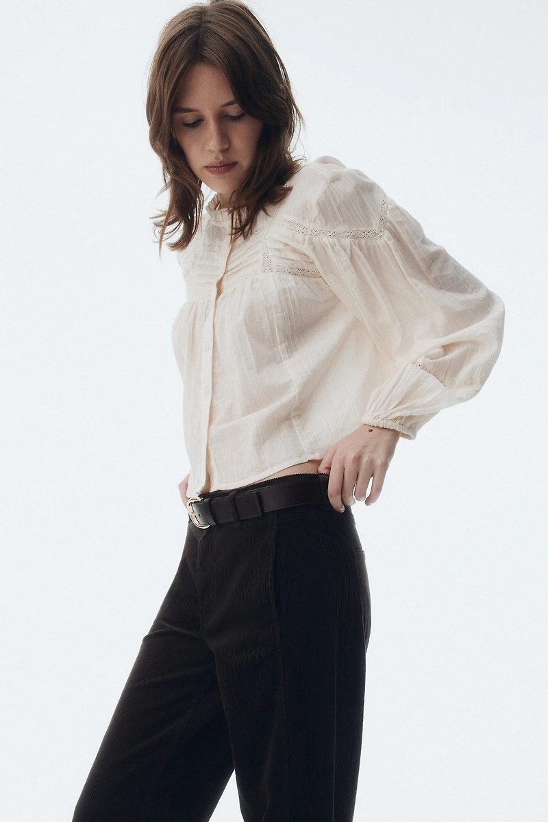 Wide-Leg Corduroy Pants