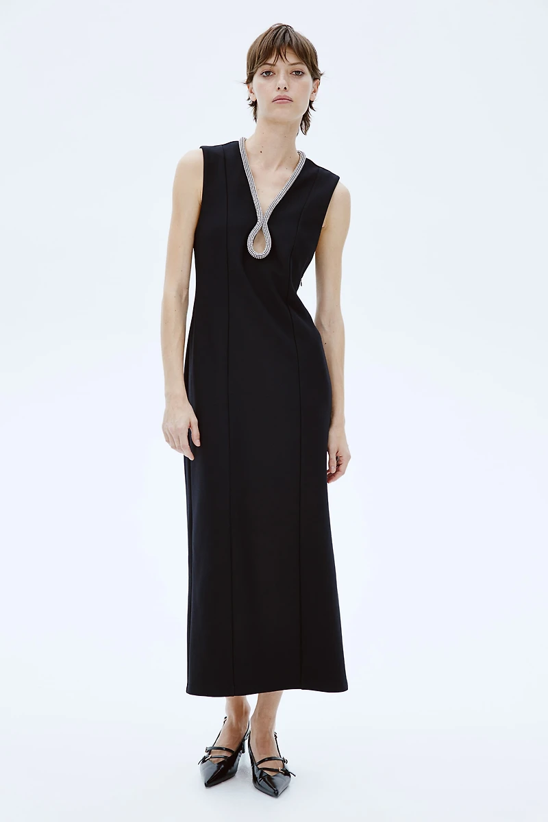 Robe avec détail à strass